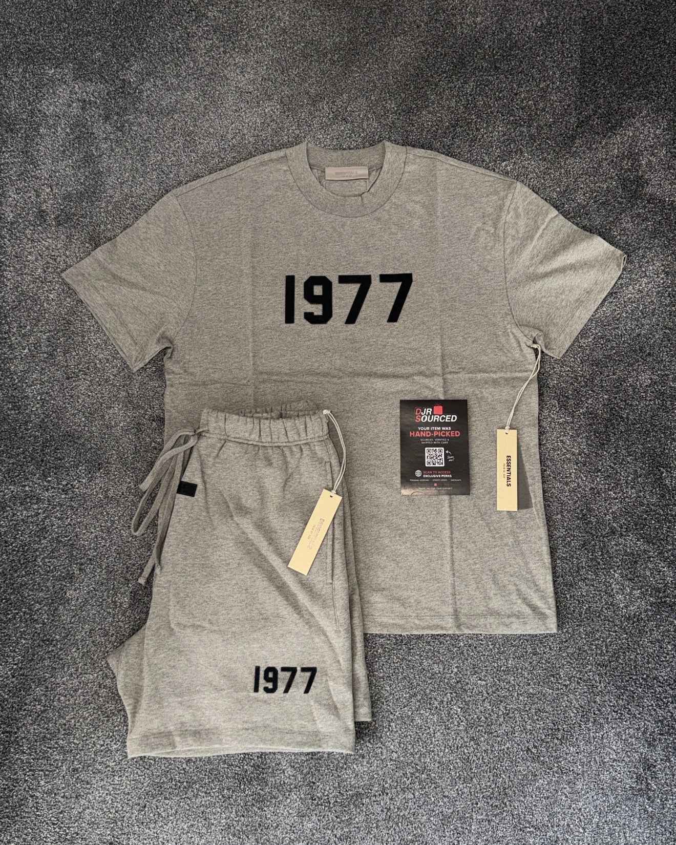 Fear Of God Essentials 1977 Dark Oatmeal Short Set
