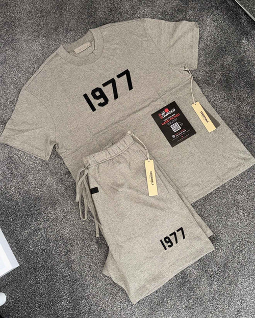 Fear Of God Essentials 1977 Dark Oatmeal Short Set